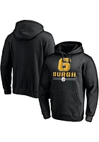Pittsburgh Steelers Mens Black Sweep Long Sleeve Hoodie