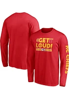 Kansas City Chiefs Red Facemask Long Sleeve T Shirt