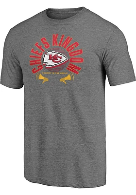 Kansas City Chiefs Grey Vintage Short Sleeve Fashion T Shirt