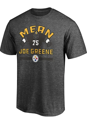 Joe Greene Pittsburgh Steelers Charcoal Player Short Sleeve T Shirt