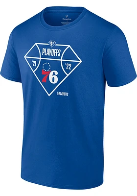 Philadelphia 76ers Blue Tip Off Short Sleeve T Shirt