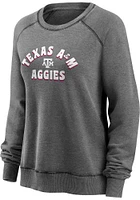 Texas A&M Aggies Womens Grey True Classic Washed Crew Sweatshirt