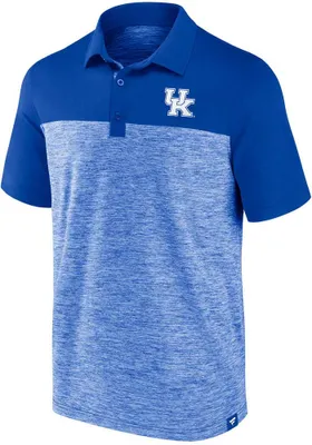 Kentucky Wildcats Mens Blue Iconic Brushed Poly Short Sleeve Polo