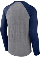 Notre Dame Fighting Irish Charcoal Triblend Rough N Tough Raglan Long Sleeve Fashion T Shirt