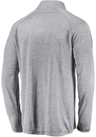 Oklahoma Sooners Mens Grey Striated Long Sleeve Qtr Zip Pullover