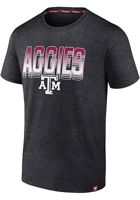 Texas A&M Aggies Charcoal Iconic Biblend Short Sleeve Fashion T Shirt
