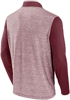 Texas A&M Aggies Mens Maroon Iconic Brushed Poly Long Sleeve Qtr Zip Pullover