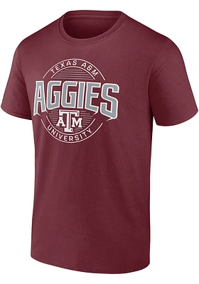 Texas A&M Aggies Maroon Iconic Last Leg Short Sleeve T Shirt
