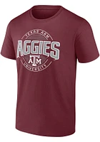 Texas A&M Aggies Maroon Iconic Last Leg Short Sleeve T Shirt