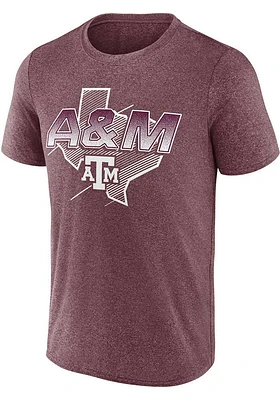 Texas A&M Aggies Maroon Iconic Long Strides Short Sleeve T Shirt