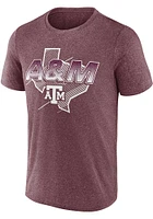 Texas A&M Aggies Maroon Iconic Long Strides Short Sleeve T Shirt