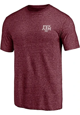 Texas A&M Aggies Maroon Triblend Poll Position Short Sleeve Fashion T Shirt