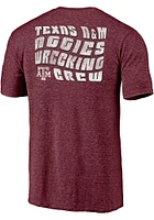 Texas A&M Aggies Maroon Triblend Poll Position Short Sleeve Fashion T Shirt