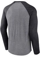 Texas A&M Aggies Charcoal Triblend Rough N Tough Raglan Long Sleeve Fashion T Shirt