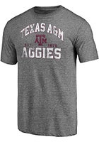 Texas A&M Aggies Charcoal Triblend Winners Podium Short Sleeve Fashion T Shirt