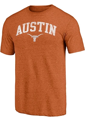 Texas Longhorns Burnt Orange Arched City Triblend Short Sleeve Fashion T Shirt