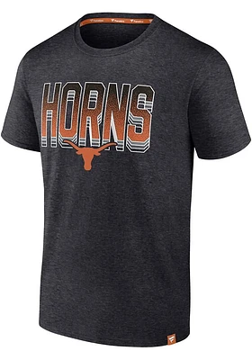 Texas Longhorns Charcoal Iconic Biblend Short Sleeve Fashion T Shirt