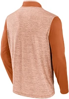 Texas Longhorns Mens Burnt Orange Iconic Brushed Poly Long Sleeve Qtr Zip Pullover
