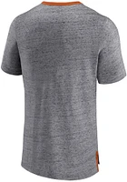 Texas Longhorns Charcoal Iconic Speckled Ringer Short Sleeve Fashion T Shirt