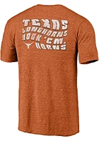 Texas Longhorns Burnt Orange Triblend Poll Position Short Sleeve Fashion T Shirt
