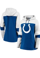 Indianapolis Colts Womens Blue Iconic Fleece Hooded Sweatshirt