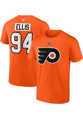 Ryan Ellis Philadelphia Flyers Orange Authentic Stack Short Sleeve Player T Shirt