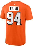 Ryan Ellis Philadelphia Flyers Orange Authentic Stack Short Sleeve Player T Shirt