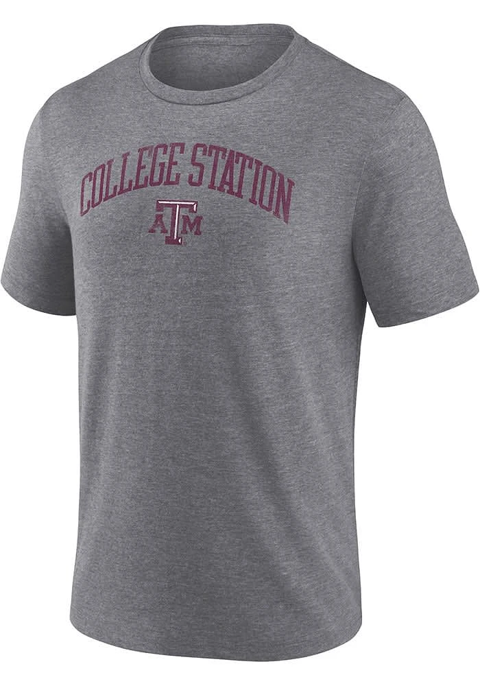 Texas A&M Aggies Grey Arch Short Sleeve Fashion T Shirt