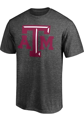 Texas A&M Aggies Charcoal Primary Team Logo Short Sleeve T Shirt