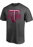 Texas A&M Aggies Charcoal Primary Team Logo Short Sleeve T Shirt