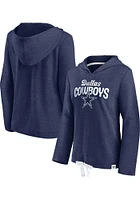 Dallas Cowboys Womens Navy Blue First Team Hooded Sweatshirt