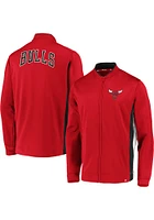 Chicago Bulls Mens Red Iconic NBA Fastbreak Long Sleeve Full Zip Jacket