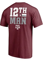 Texas A&M Aggies Maroon Student Section 12th Man Short Sleeve T Shirt