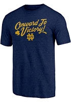 Notre Dame Fighting Irish Navy Blue Favorite Spot Triblend Short Sleeve Fashion T Shirt