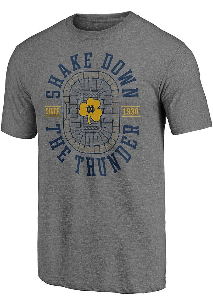 Notre Dame Fighting Irish Charcoal Handbook Triblend Short Sleeve Fashion T Shirt
