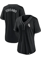 Chicago White Sox Womens Iconic Fashion Baseball Jersey - Black