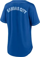 Kansas City Royals Womens Iconic Fashion Baseball Jersey - Blue