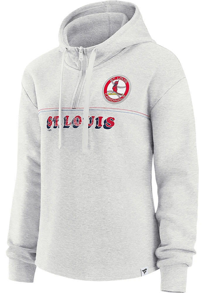 St Louis Cardinals Womens Oatmeal Classic Hooded Sweatshirt