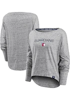 Cleveland Guardians Womens Grey Iconic LS Tee