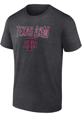 Texas A&M Aggies Charcoal Team Lockup Short Sleeve T Shirt