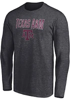Texas A&M Aggies Charcoal Team Lockup Long Sleeve T Shirt