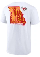 Kansas City Chiefs White HOMETOWN HOT SHOT Short Sleeve T Shirt