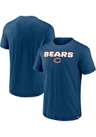 Chicago Bears Navy Blue ICONIC COTTON SLUB Short Sleeve Fashion T Shirt
