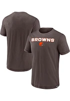 Cleveland Browns Brown ICONIC COTTON SLUB Short Sleeve Fashion T Shirt
