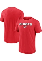 Kansas City Chiefs Red ICONIC COTTON SLUB Short Sleeve Fashion T Shirt