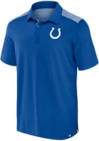 Indianapolis Colts Mens Blue BRUSHED POLY BLOCKED Short Sleeve Polo