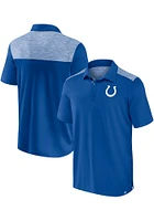 Indianapolis Colts Mens Blue BRUSHED POLY BLOCKED Short Sleeve Polo