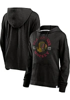 Chicago Blackhawks Womens Black Full Steam Hooded Sweatshirt