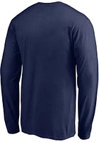 Notre Dame Fighting Irish Navy Blue Name Drop Design Long Sleeve T Shirt