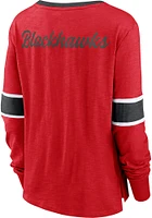 Chicago Blackhawks Womens Red Iconic LS Tee